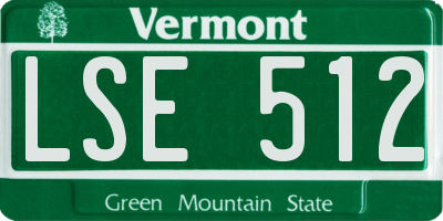 VT license plate LSE512