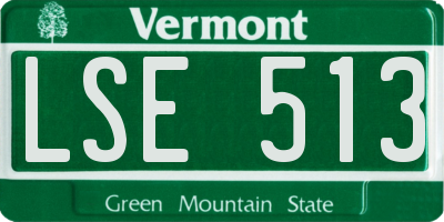 VT license plate LSE513