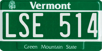VT license plate LSE514
