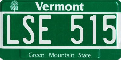 VT license plate LSE515
