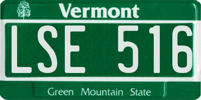 VT license plate LSE516