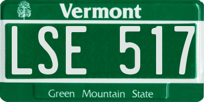 VT license plate LSE517