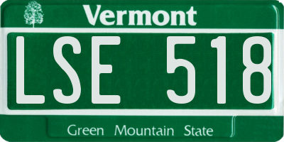 VT license plate LSE518