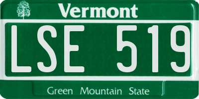 VT license plate LSE519