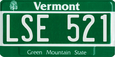 VT license plate LSE521