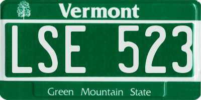 VT license plate LSE523