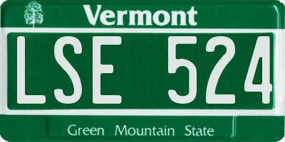 VT license plate LSE524