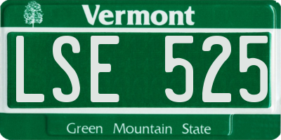 VT license plate LSE525