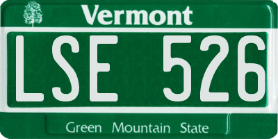 VT license plate LSE526