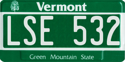 VT license plate LSE532