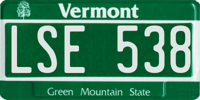 VT license plate LSE538
