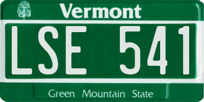 VT license plate LSE541