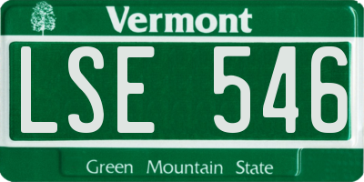 VT license plate LSE546