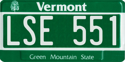 VT license plate LSE551