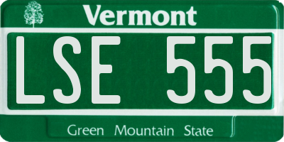 VT license plate LSE555
