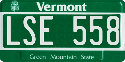 VT license plate LSE558