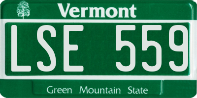 VT license plate LSE559