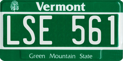 VT license plate LSE561