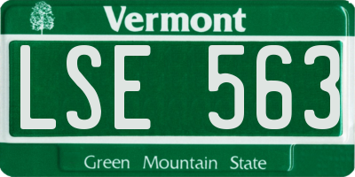 VT license plate LSE563