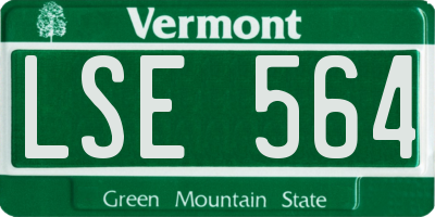 VT license plate LSE564