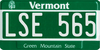 VT license plate LSE565