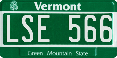 VT license plate LSE566