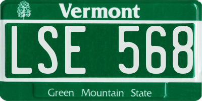 VT license plate LSE568