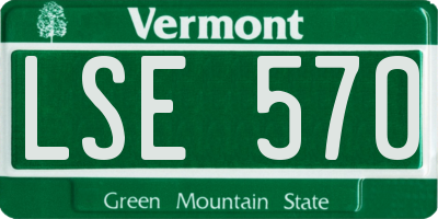 VT license plate LSE570