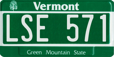 VT license plate LSE571