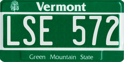 VT license plate LSE572