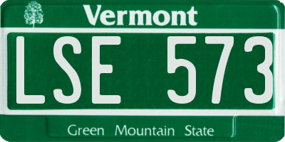 VT license plate LSE573