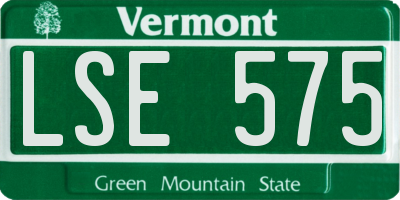VT license plate LSE575