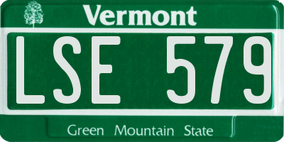 VT license plate LSE579