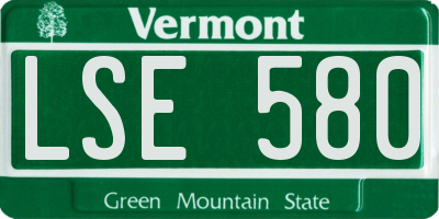 VT license plate LSE580