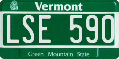 VT license plate LSE590