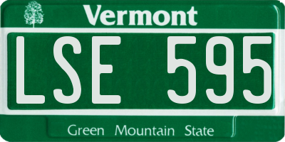 VT license plate LSE595