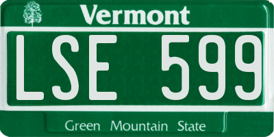 VT license plate LSE599