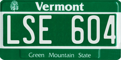VT license plate LSE604