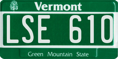 VT license plate LSE610