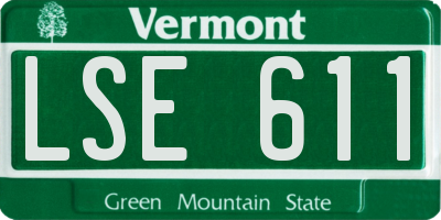 VT license plate LSE611