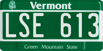 VT license plate LSE613