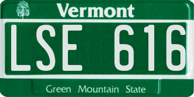 VT license plate LSE616