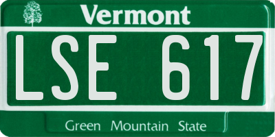 VT license plate LSE617