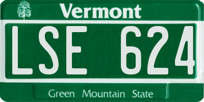 VT license plate LSE624