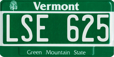 VT license plate LSE625