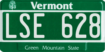 VT license plate LSE628