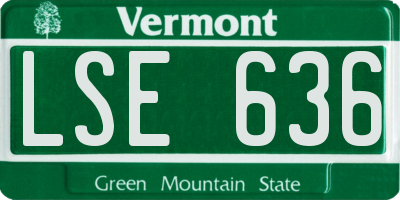 VT license plate LSE636