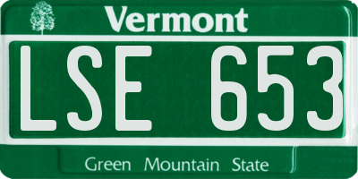 VT license plate LSE653
