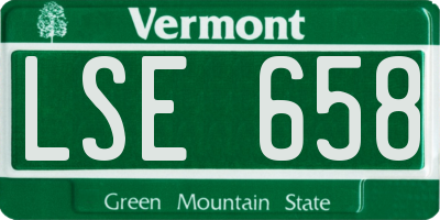 VT license plate LSE658