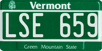 VT license plate LSE659